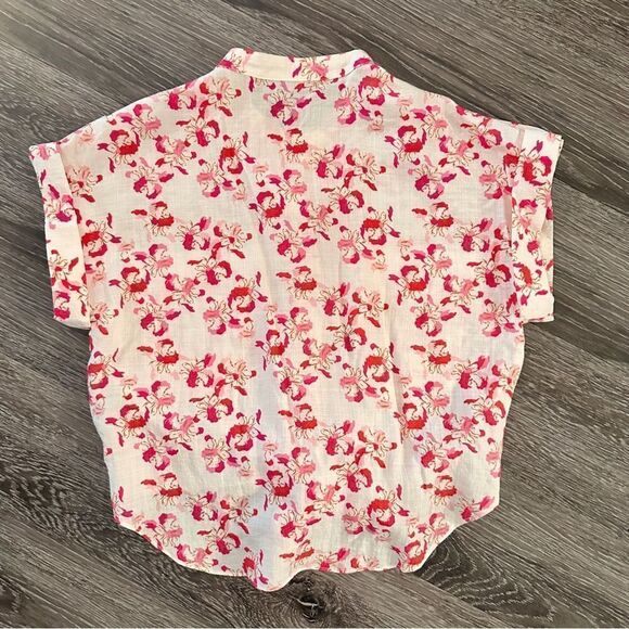 FRNCH Paris short sleeve tie front button down - Picture 7 of 7